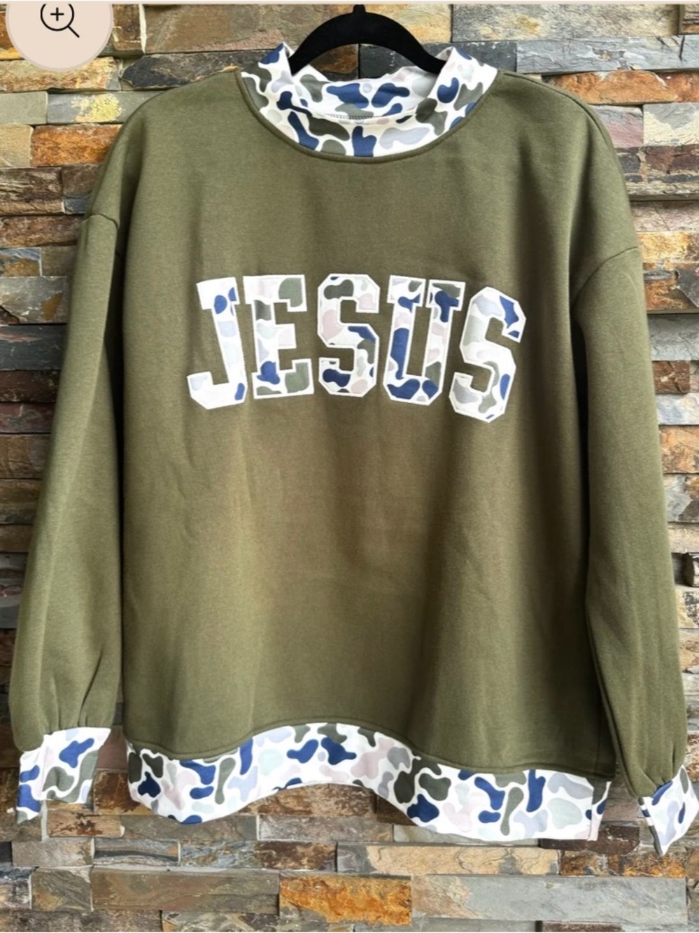Jesus Camo Mockneck
